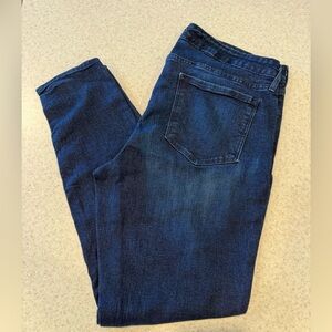 Women’s Old Navy Mid-Rise Rockstar Super Skinny Dark Jean, 14